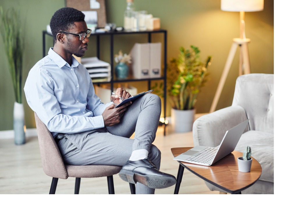 Therapist providing online session Therapist providing online session